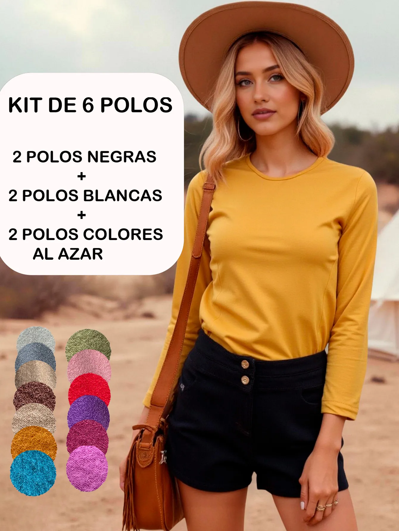 POLO - 12 NUEVOS COLORES 6 PIEZAS 3260